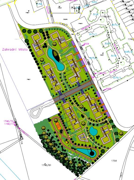 Projednávaný návrh vzhledu druhé fáze výstavby Zahradního města