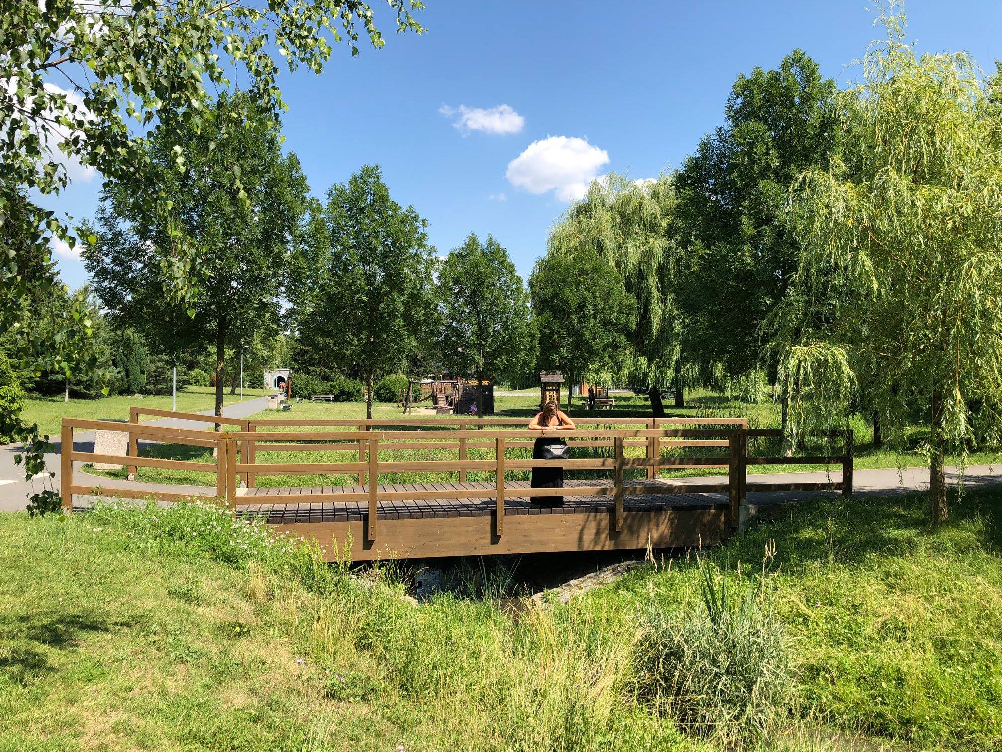 Kbely - můstek přes potok