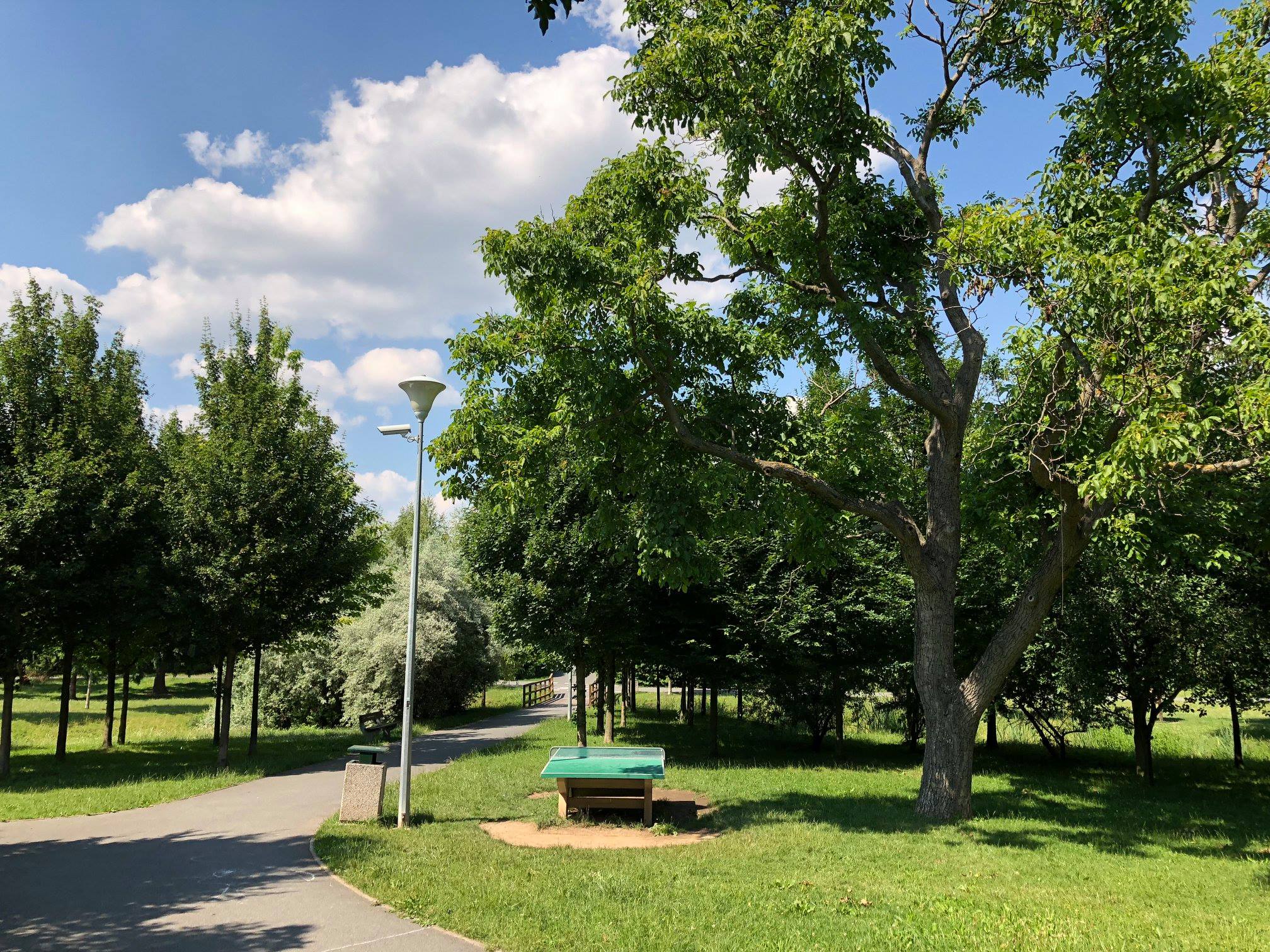 Kbely - cesty v městské parku