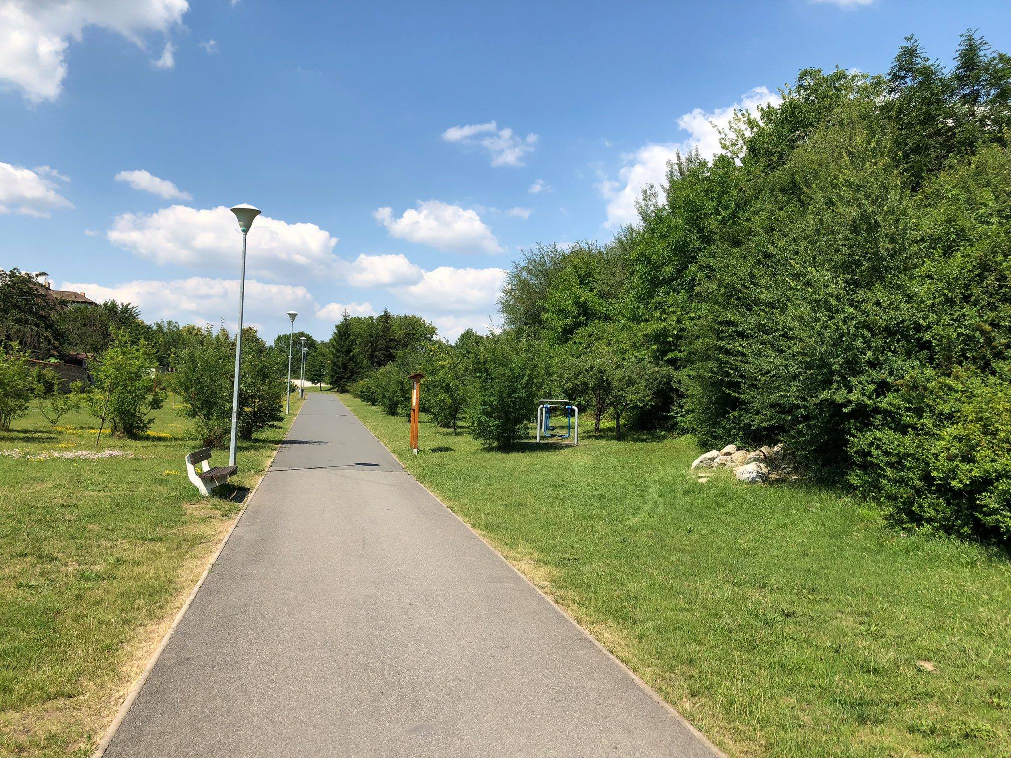 Kbely - začátek cyklostezky